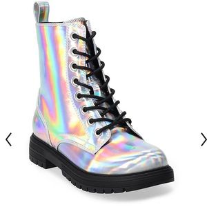 holographic Women's Combat Boots EDM